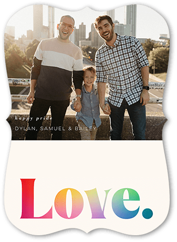 Sheer Love 5x7 Beige  Pride Card