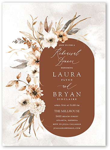 Fall Themed Rehearsal Dinner Invitations