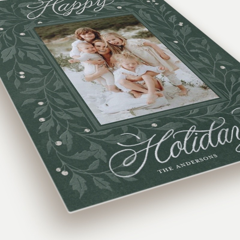 Holly Frame Holiday Card