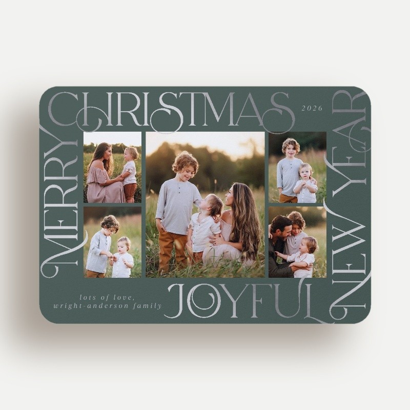 Word Frame Holiday Card