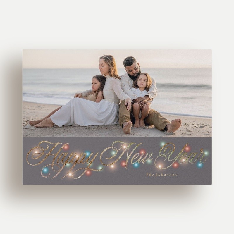 Glowing Flourish Holiday Card