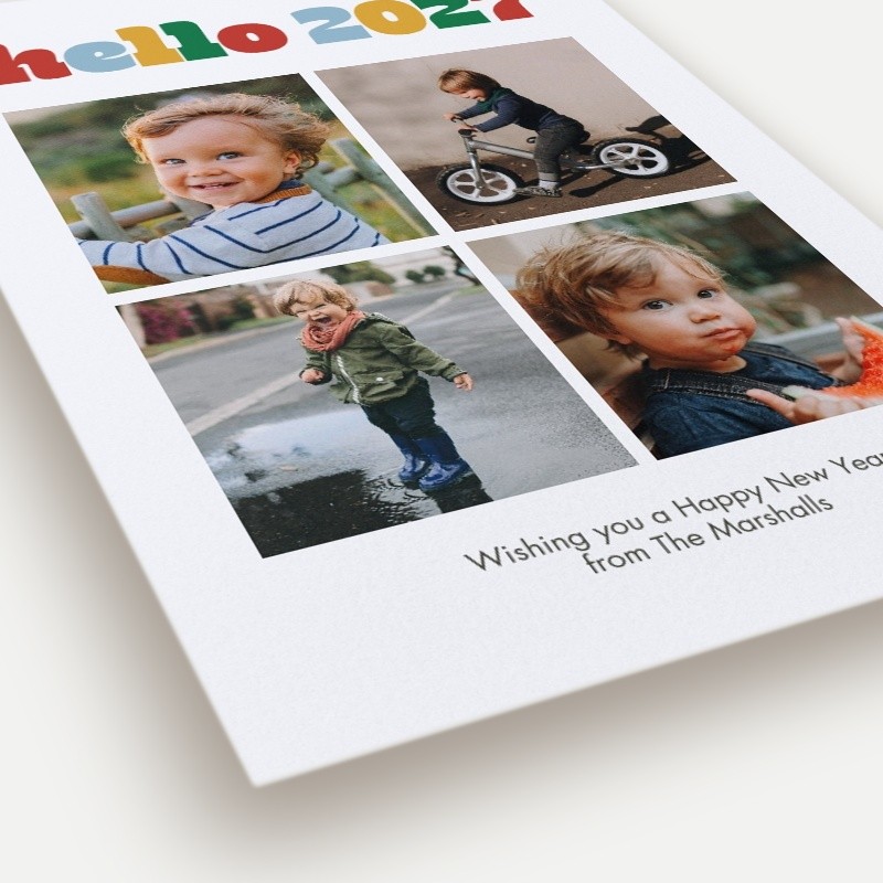 Hello Ahead New Year's Card