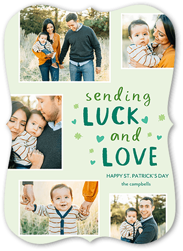 Fun Confetti 5x7 Green  St. Patrick's Day Card