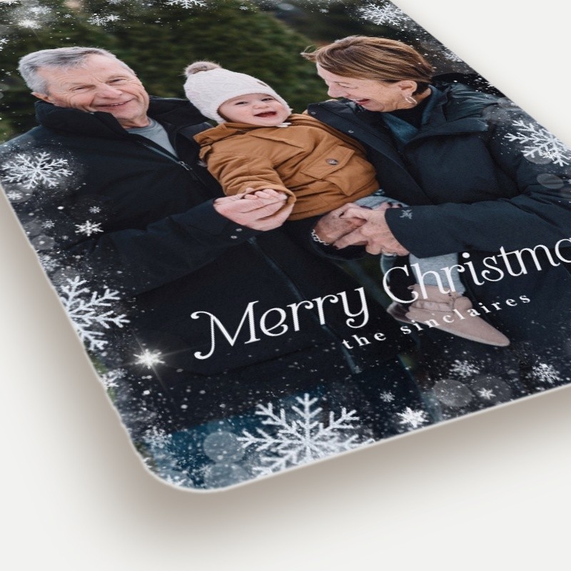 Falling Snowflakes Holiday Card