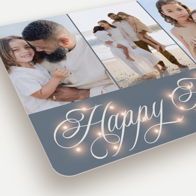 Lights Script Holiday Card