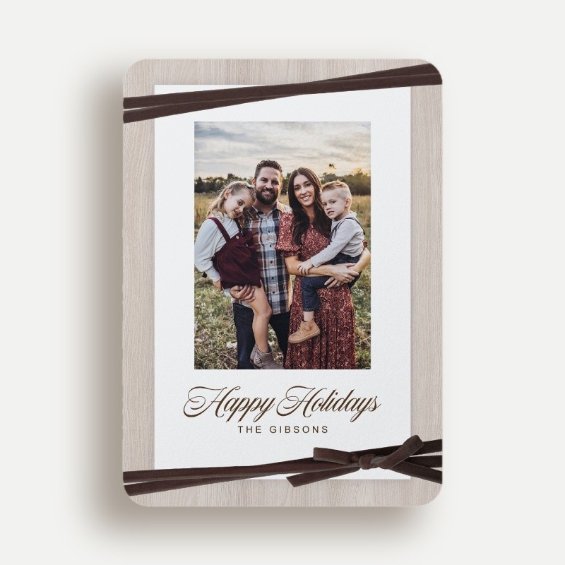 Elegant Bow Frame Holiday Card