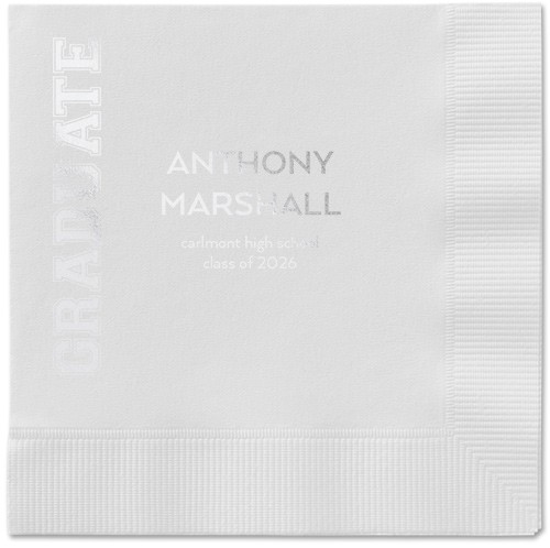 Graduation Napkins With White Matte