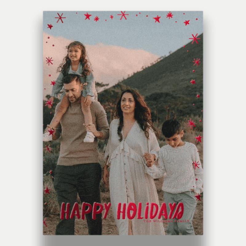 Handwritten Stars Holiday Card