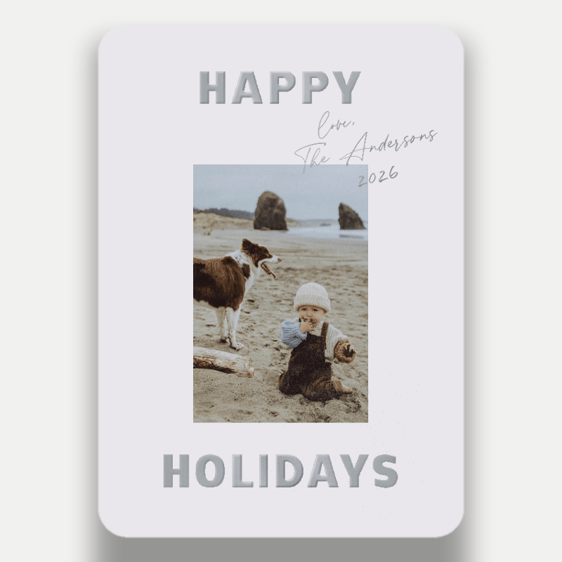 Modern Signature Holiday Card
