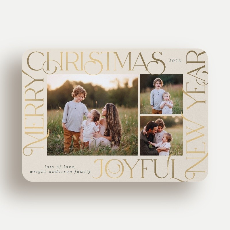 Word Frame Holiday Card