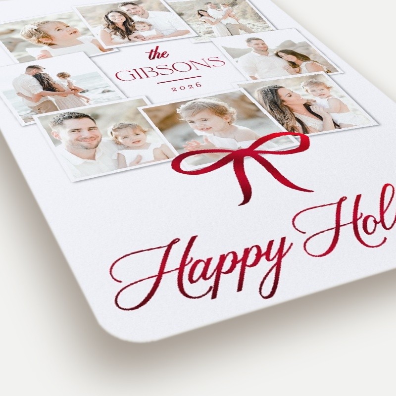 Bow Wreath Holiday Card