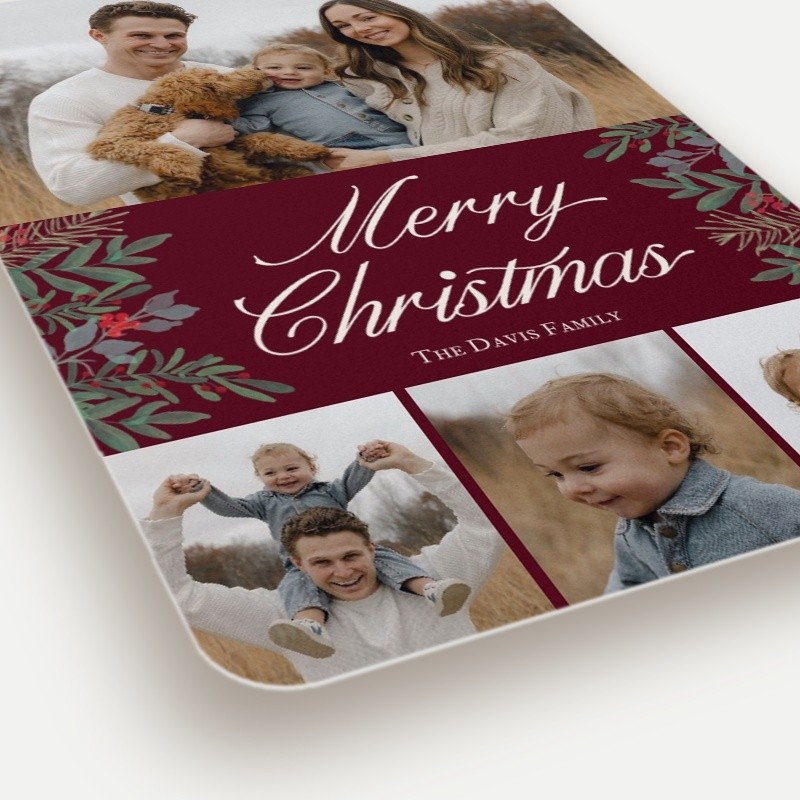 Script Banner Holiday Card