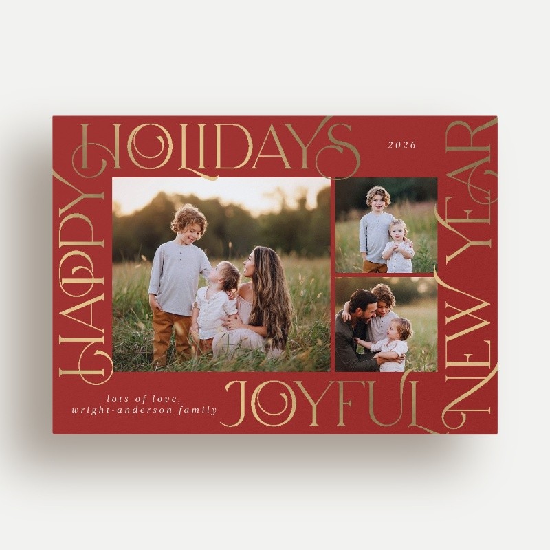 Word Frame Holiday Card