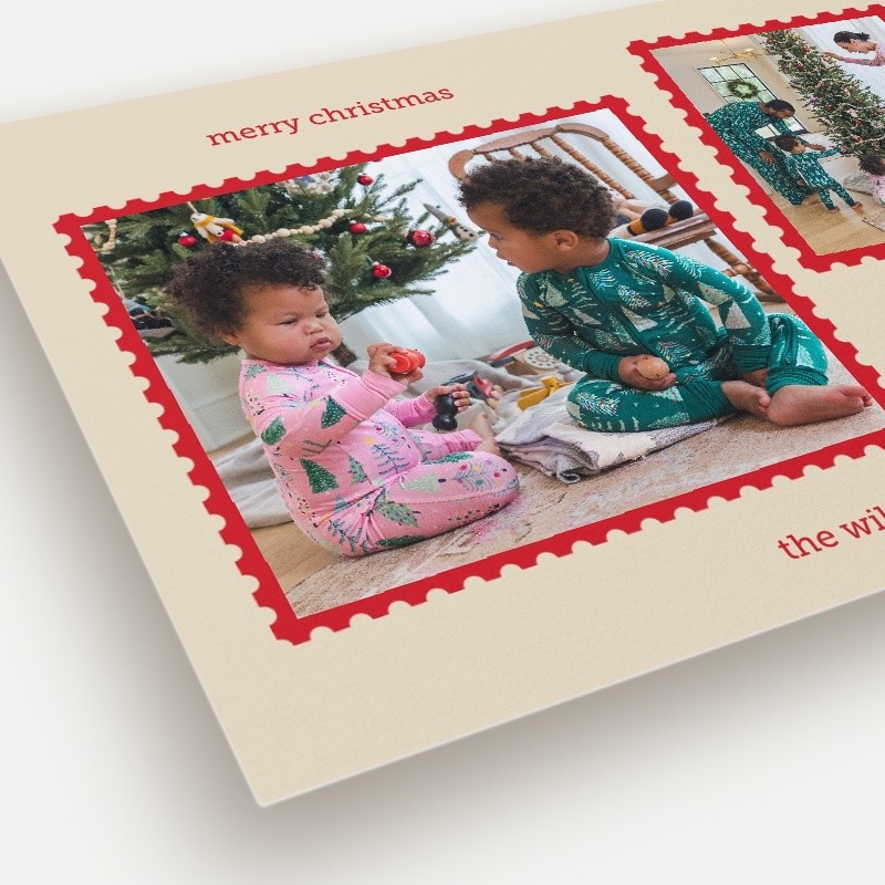 Little Sleepies Joyful Traditions Crimson Holiday Card