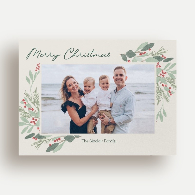 Berry Foliage Holiday Card