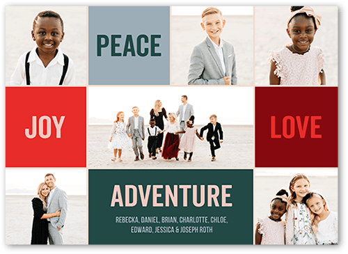 Love Adventure 5x7 Green  Holiday Card