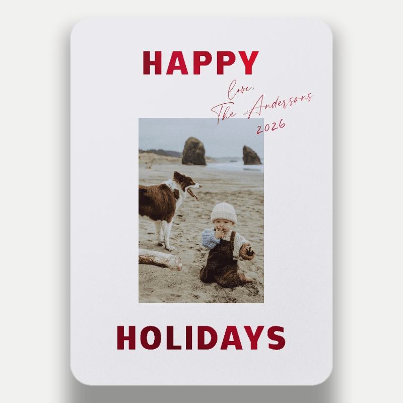 Modern Signature Holiday Card