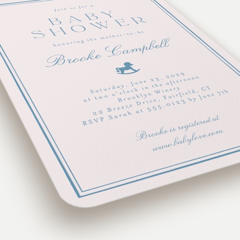 Little Rocking Horse Baby Shower Invitation