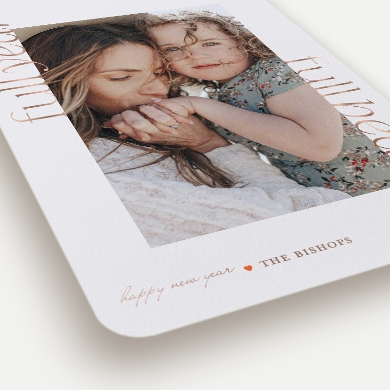 Vertical Script New Year's Card
