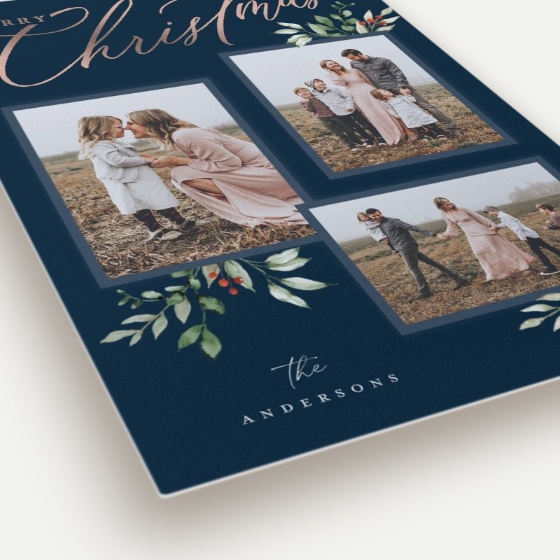 Script and Snapshots Holiday Card