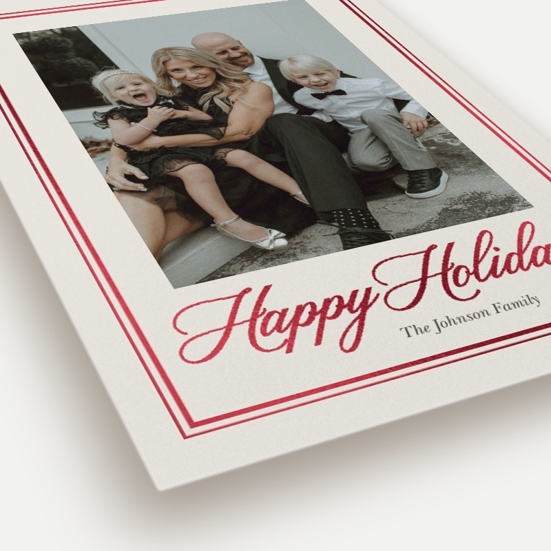Script Border Holiday Card