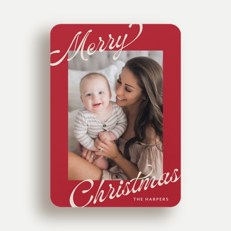 Retro Corners Holiday Card