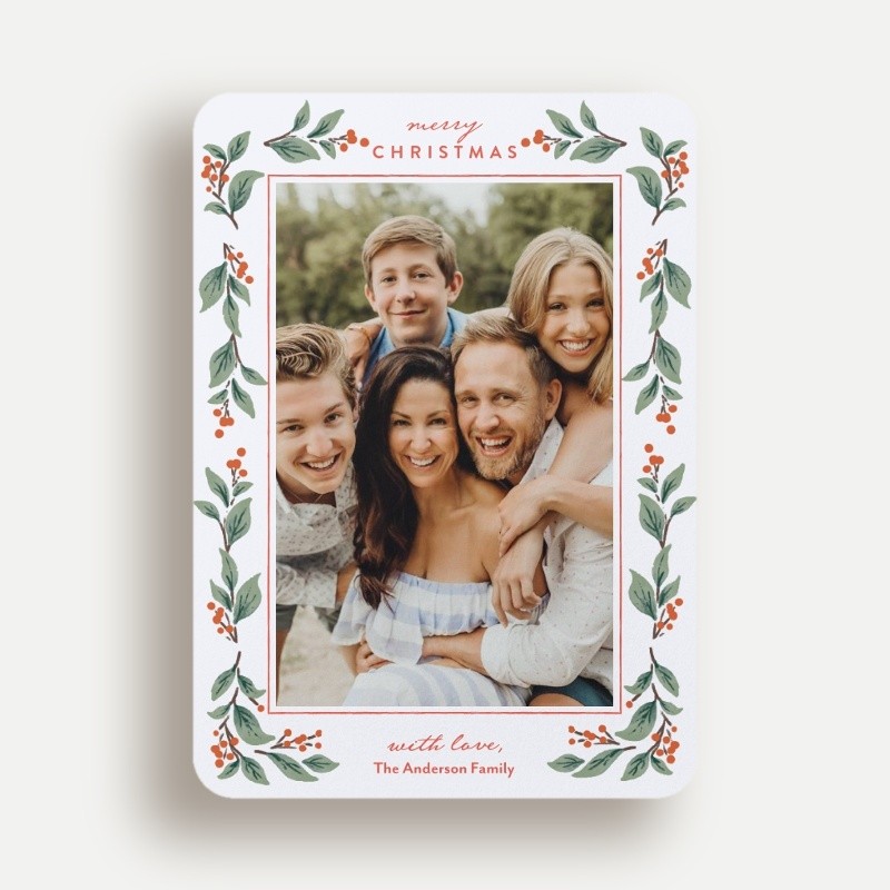 Botanical Border Holiday Card