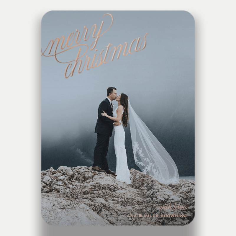 Exquisite Script Holiday Card
