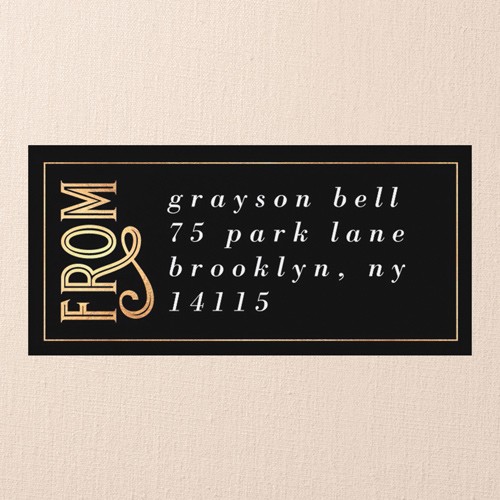 Eloquent Elegance 1 1/8x2 3/8 Black  Address Labels