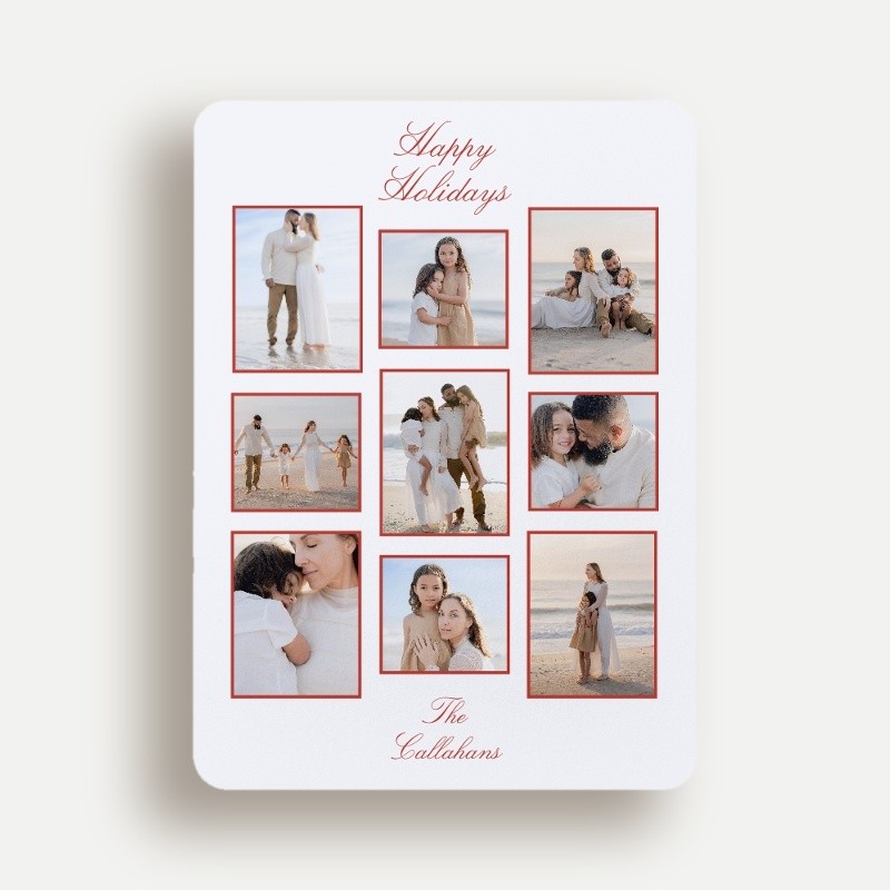 Staggered Frame Collage Holiday Card