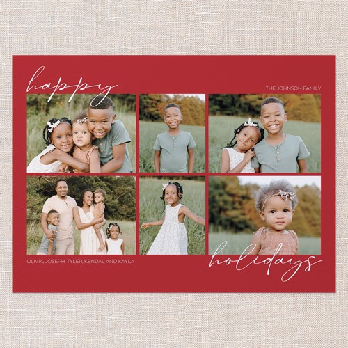 Stylish Square Holiday Card For Parents