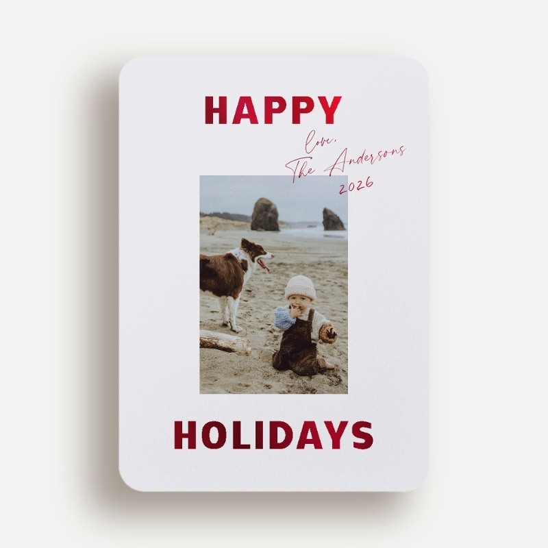Modern Signature Holiday Card