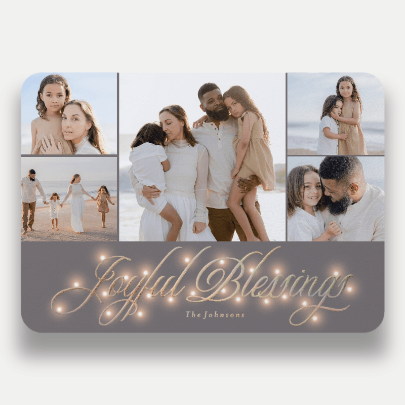 Glowing Flourish Holiday Card