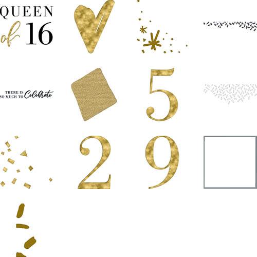 Black and White Confetti Shine 8x8 undefined  Premium Album