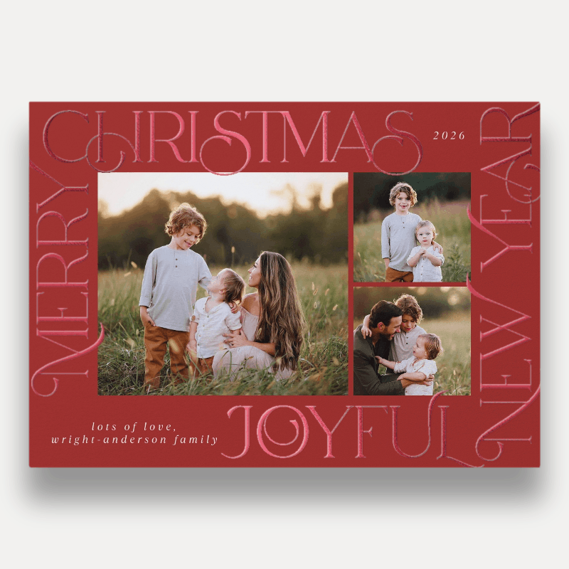 Word Frame Holiday Card