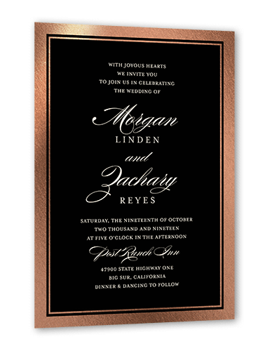 Black And Gold Wedding Invites
