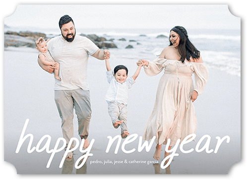 Wholesome Handwriting 5x7 White  Holiday Card