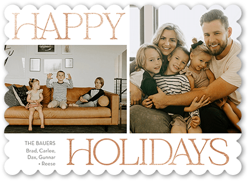 Cheerful Photos 5x7 White  Holiday Card