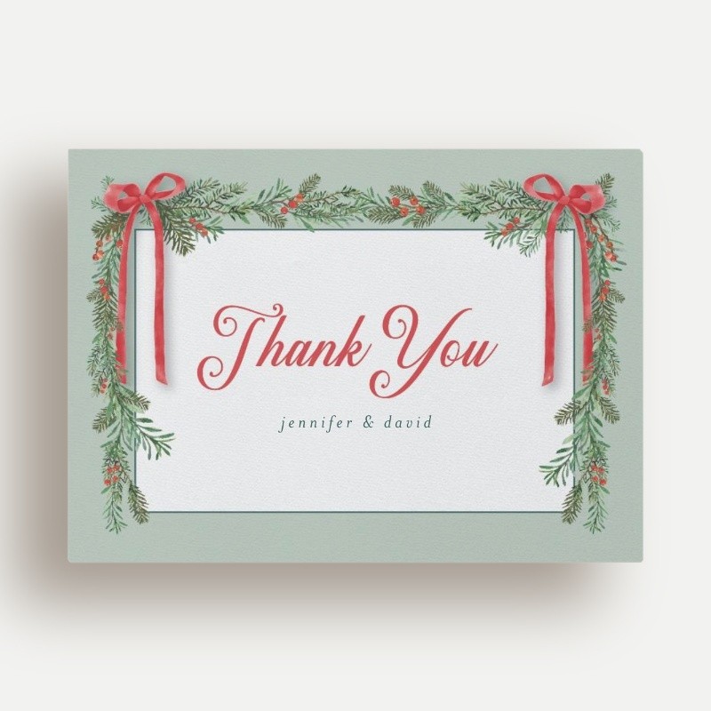 Bowed Out Thank You Card