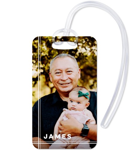 Intersecting Ways 2x4 White  Luggage Tag