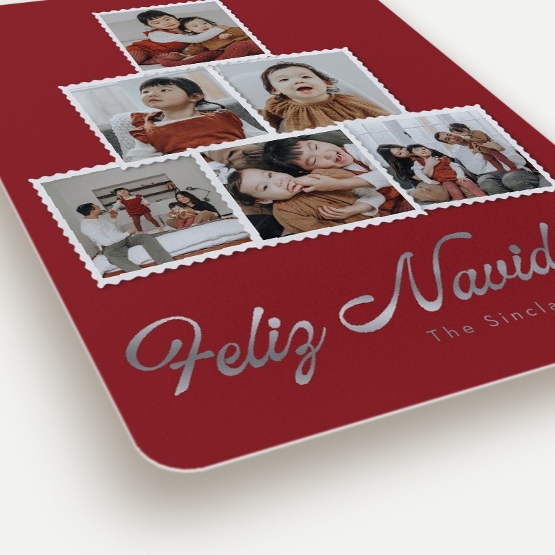 Photo Tree Stack Holiday Card