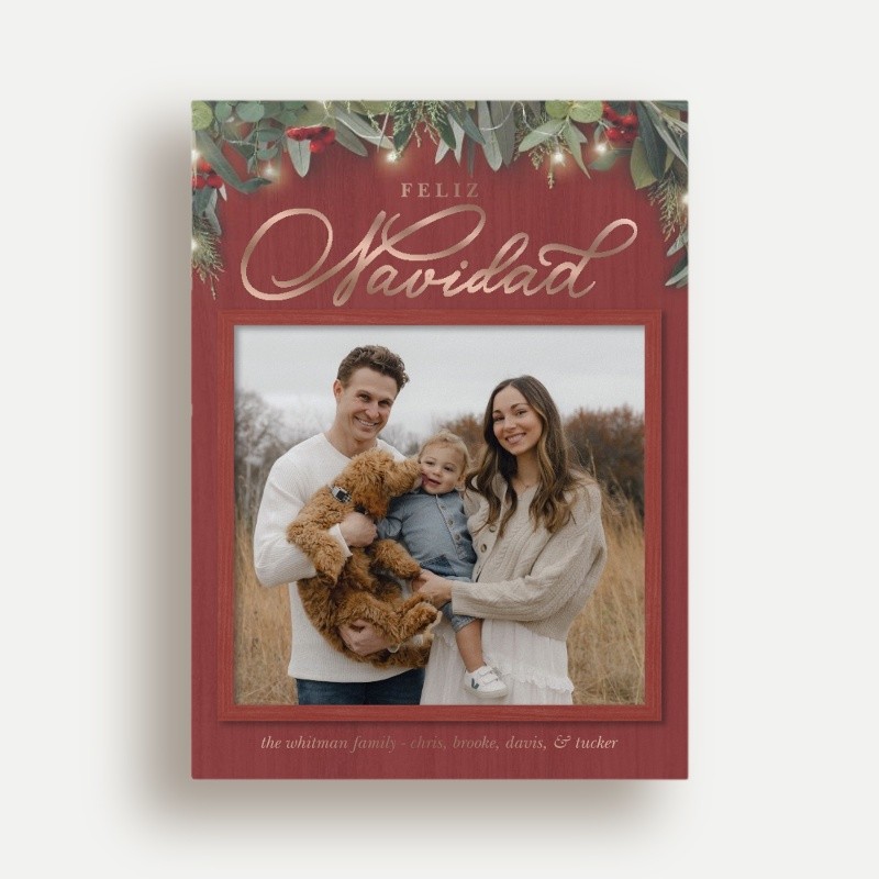 Farmhouse Greenery Holiday Card