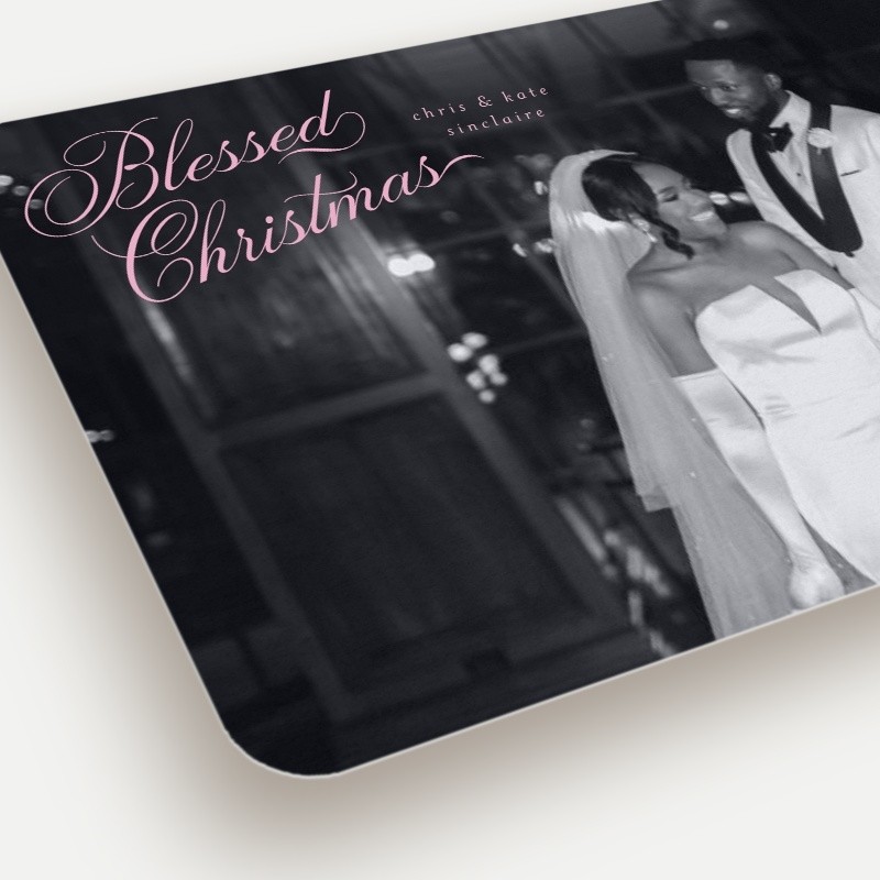 Sweeping Script Holiday Card