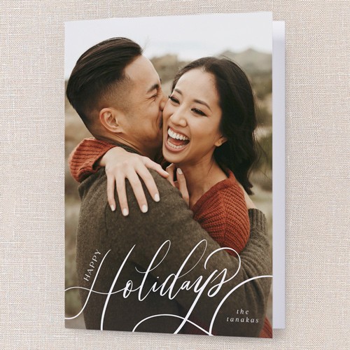 Feeling Fancy 5x7 White  Holiday Card