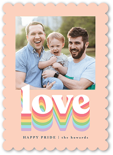 Love Rainbow 5x7 Beige  Pride Card