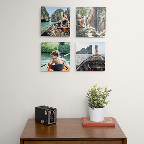 Three Piece 8x8 Multicolor  Photo Tile