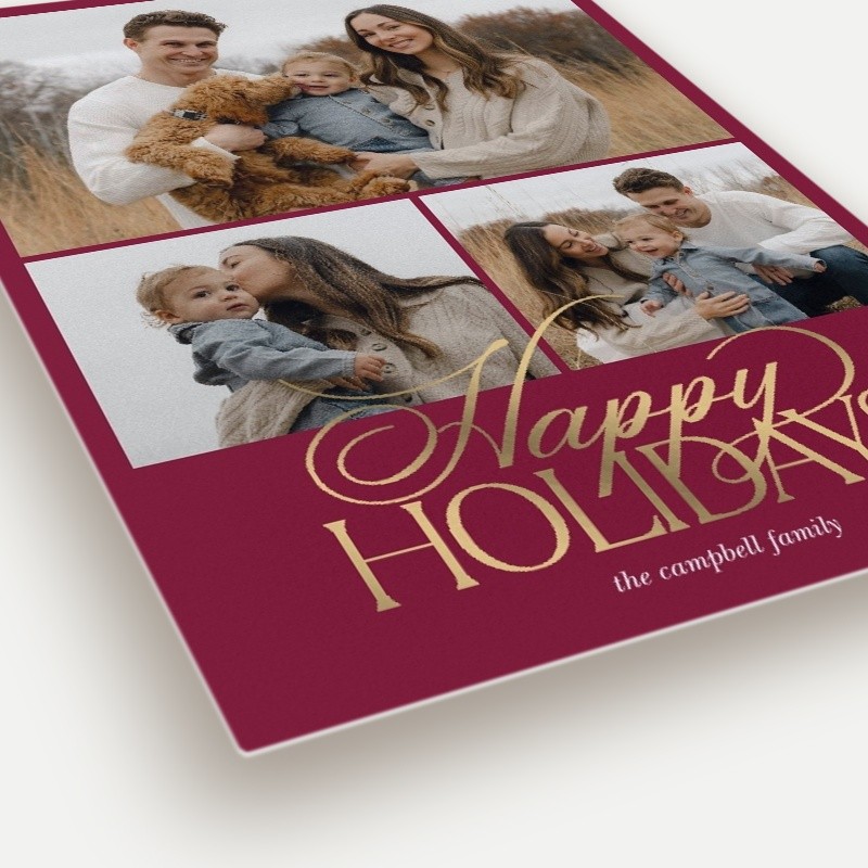 Elegant Trio Holiday Card
