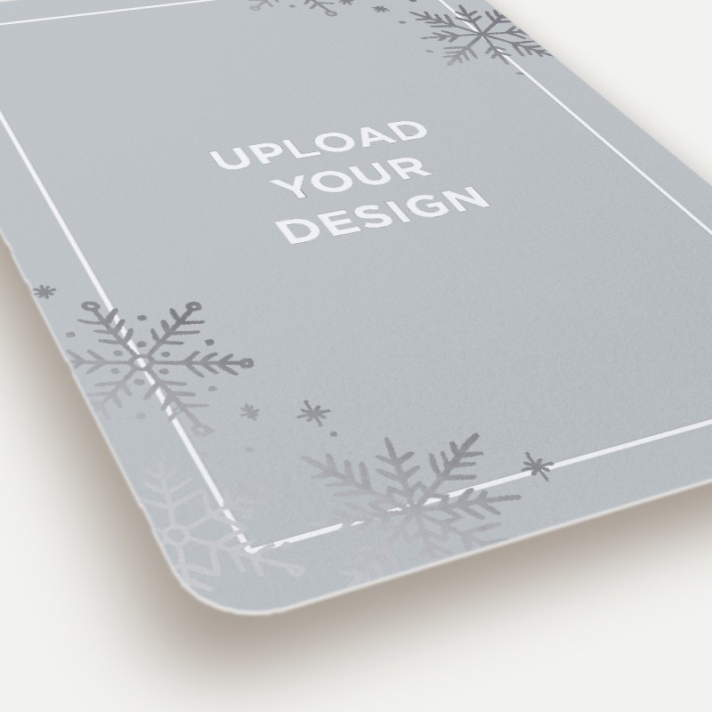 Upload Your Own Snowflake Holiday Card Upload Your Own Snowflake 5x7 White Holiday Card