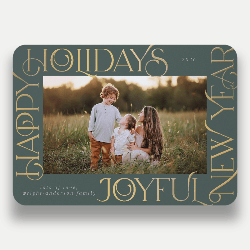 Word Frame Holiday Card