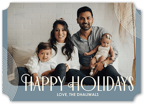 Dazzling Rings 5x7 Gray  Holiday Card